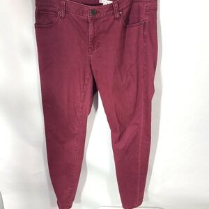 Cabi Women's Size 12 Burgundy Jeans Pants Denim Style‎ 919 RN 54077